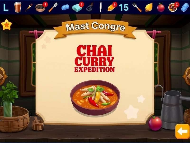Chai Curry Expedition cooking mini-game interface